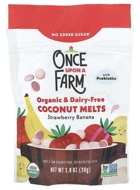 OnceUponAFarm幼儿椰子油溶豆婴幼儿手指食物锻炼抓握入口易溶