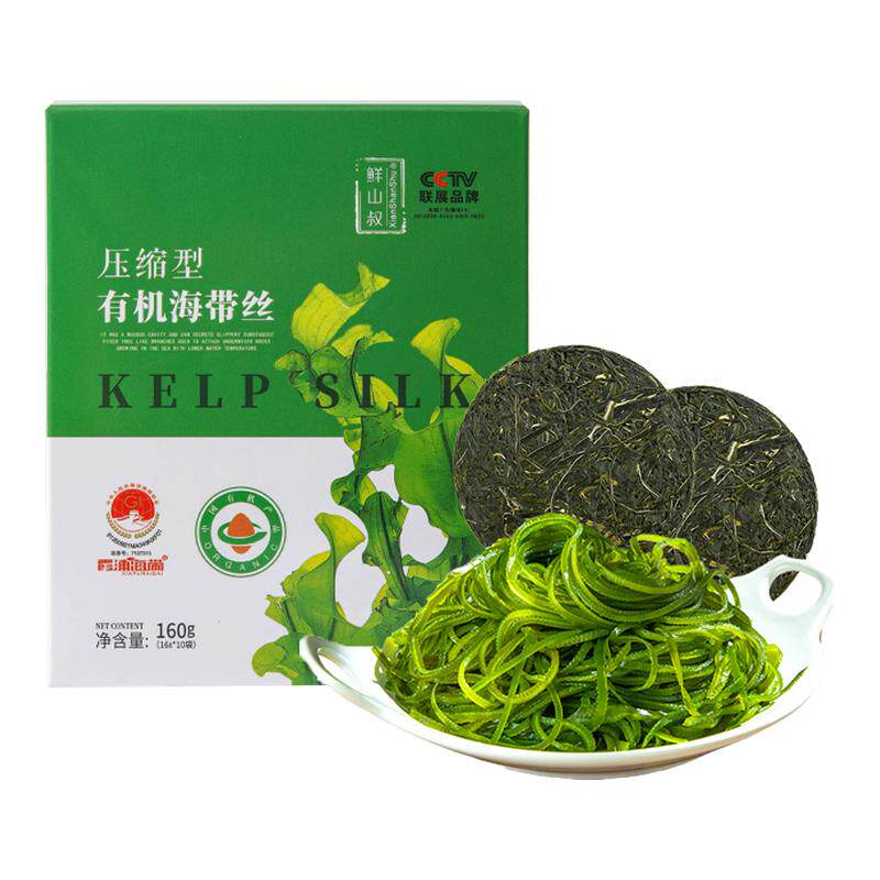 鲜山叔有机压缩海带丝160g/盒