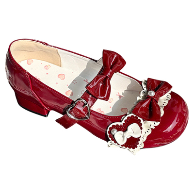 现货 superpink【慕斯蛋糕】原创圆头lolita鞋子蝴蝶结甜美单鞋女