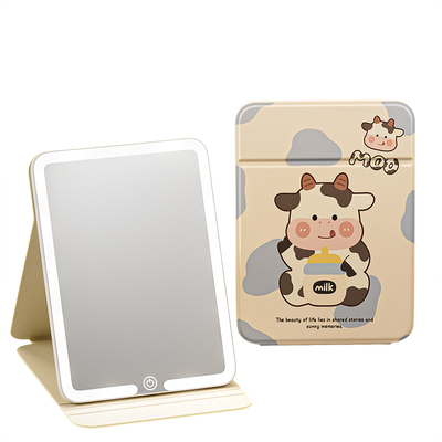 【破损包赔】LED折叠化妆镜带灯