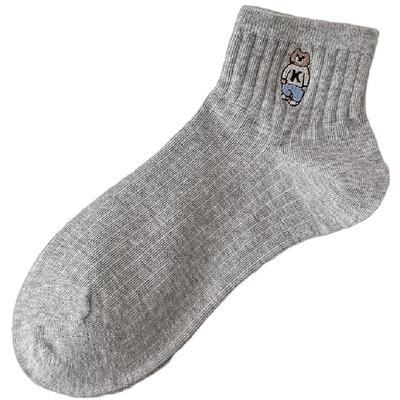 条纹小熊k字母袜子短袜春天2026