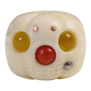 冰料原色猛犸象牙雕刻南瓜阿呆骷髅配珠背云隔珠星月手串DIY配件