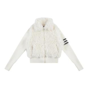 FDR官方店 羊羔绒毛外套女2025新款翻领夹克针织袖子马甲秋冬外套