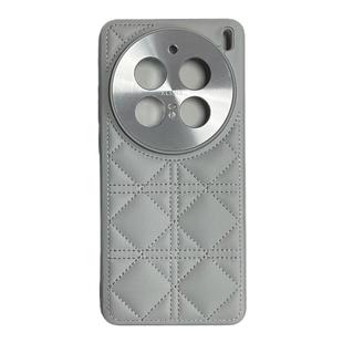 适用于VIVOX200Promini手机壳菱格素皮高端vivoX100s奢华商务X300男士女款X100Ultra金属镜头气垫高级保护套