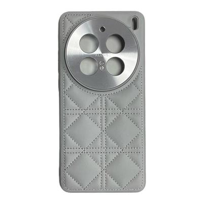 适用于VIVOX200Promini手机壳菱格素皮高端vivoX100s奢华商务X300男士女款X100Ultra金属镜头气垫高级保护套