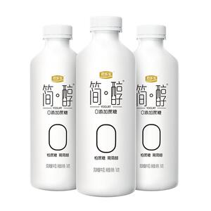 君乐宝简醇0蔗糖酸奶760g*2桶装非脱脂风味营养早餐低温酸牛奶