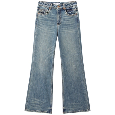 【商场同款】太平鸟2025年冬季新款磨毛高腰微喇牛仔裤A1HAF4360