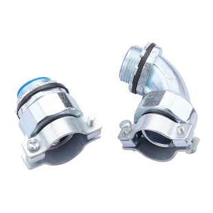 铠装羊角防爆金属软管接头航空专用插头不锈钢编织管机床90度弯头