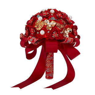 高级手捧花新娘结婚中式婚礼秀禾服婚纱摄影花束送闺蜜新婚礼物