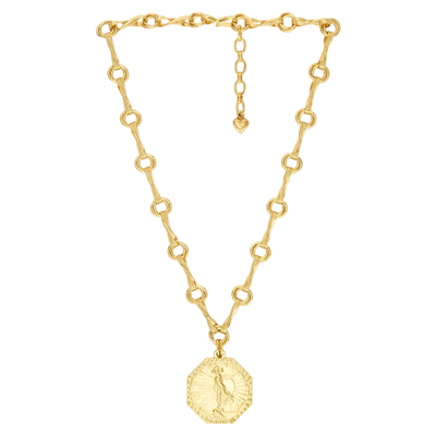 Brinker + Eliza CORALINE 垂褶项链 金属金色 REVOLVE小众新款