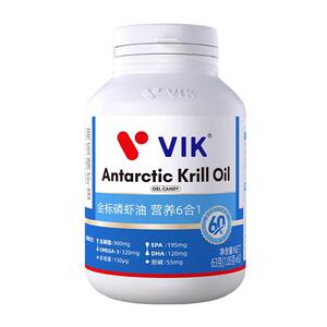 逢时VIK56%磷脂纯南极深海磷虾油官方旗舰店1500mg鱼油omega3升级