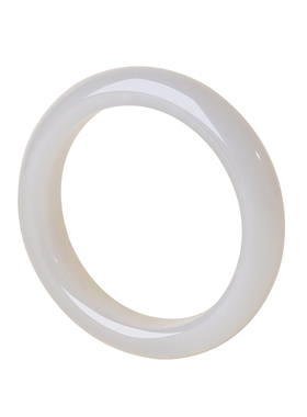 凤飞凰和田玉烟紫女款宽镯