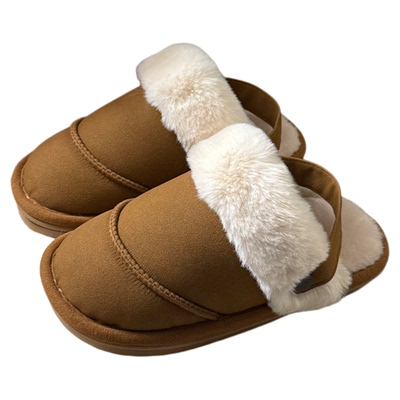 皮毛一体棉拖鞋女2025秋冬新款