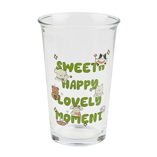 玻璃咖啡杯冷萃美式拿铁杯子家用可爱杯子女生高颜值ins风翻口杯