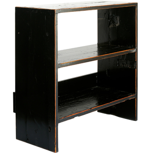 古朴彩漆全实木沙发边几简约现代新中式客厅小茶角几床头柜置物架