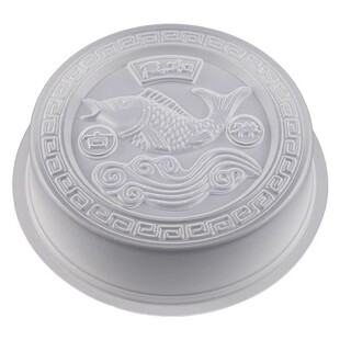 潮汕甜粿马蹄糕金色PP塑料硬模福字鱼图案吸塑套装包装盒年糕模具