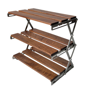 桌面置物架书桌上餐桌电脑实木桌面茶具水杯子多层收纳折叠置物架