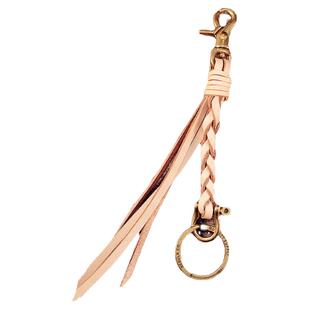 头层牛皮手工编织真皮编制高档汽车摩托车钥匙挂绳扣黄铜五金多色