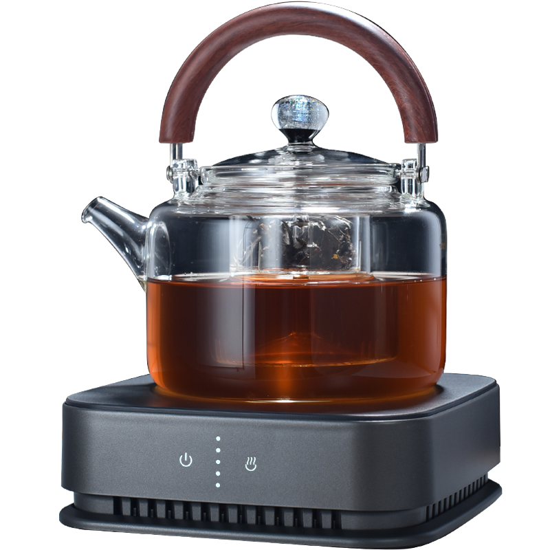德茗堂猫眼二代plus电陶炉煮茶套装小型玻璃壶铁壶煮茶炉高端家用