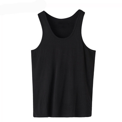 西海岸修身加厚螺纹美式白色背心