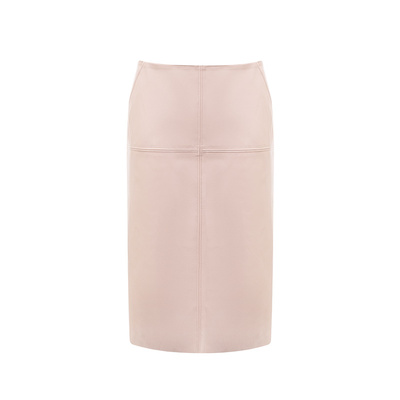 4muggle复古十字架半身裙PU皮裙