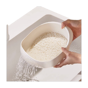 优勤淘米神器沥水篮淘米篮家用洗米筛细孔不漏米水果盆菜篮子