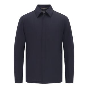 EMZ鄂尔多斯冬季新款男士商务简约翻领拉链保暖加厚短款棉服外套