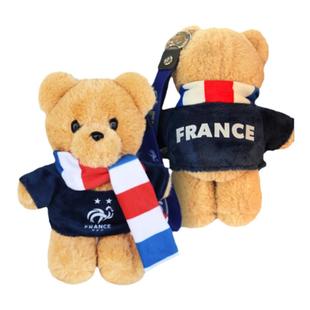 【官方正版】法国国家队 | 小熊毛绒挂件姆巴佩玩偶纪念足球周边