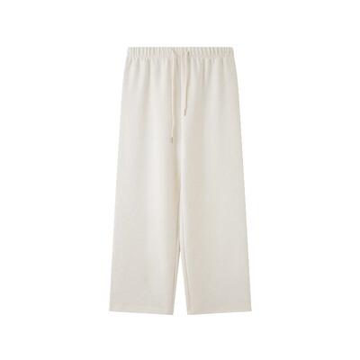 三福休闲裤2025新款冬季宽松bf慵懒风裤子加厚阔腿长裤女装512343