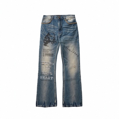 Nomorefight24FW做旧牛仔裤