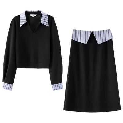 OSA气质休闲设计感连衣裙套装