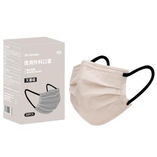 莫兰迪色灭菌级医用外科口罩一次性医疗独立包装女高颜值2025新款