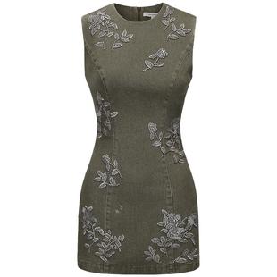 【SALE】【MARKGONG】蕾虎千金风修身钉珠连衣裙百搭秋冬女装裙子