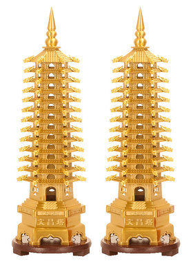 文昌塔纯铜13层的摆件铜制9九层