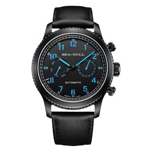 海鸥表手表男款双时区机械表时尚运动飞行员系列腕表6159