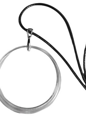 男女亚克力可装东西圆形吊坠盒