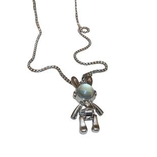 t恤兔子吊坠卫衣项链长款毛衣链轻奢小众高级感百搭装饰配饰女