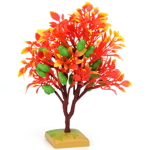 仿真植物塑料树松树椰子树装饰水果树模型动物场景配件儿童玩教具