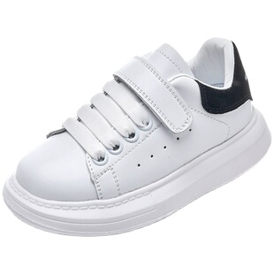 儿童牛皮运动鞋2026新款春秋韩版女童麦昆小白鞋软底男童休闲鞋潮