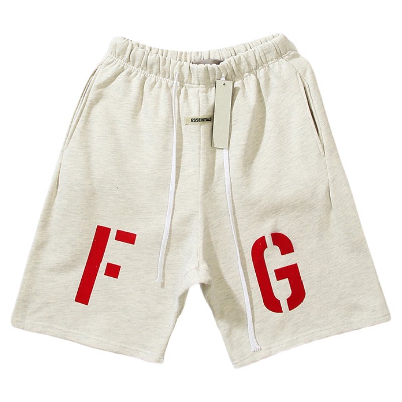 FOG夏季美式第七季主线FG植绒印花高街潮牌欧美港风情侣短裤男女