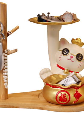 聚宝盆招财猫摆件家居装饰