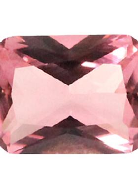 长方形倒角亚历山大变色石裸石 小八角戒面人造彩色宝石主石204#