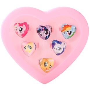 小马宝莉戒指手链公主手饰品指甲贴玩具小女孩精致礼盒女童套装