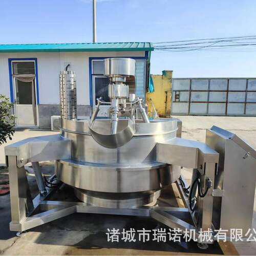 商用燃气电加热自动搅拌火锅底料辣椒酱月饼馅多爪行星炒锅炒料机