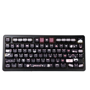猫尔本MAO高度黑粉女仆猫猫机械键盘十字键帽PBT热升华全套140键