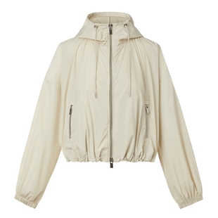 【塔夫绸面料】IIIVIVINIKO春季新款短款慵懒宽松运动连帽外套女