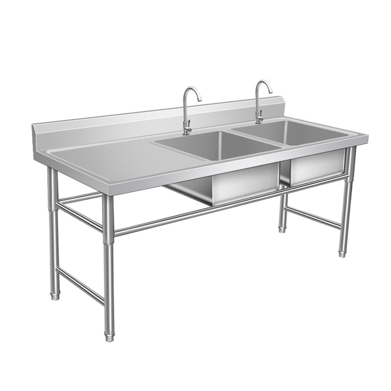 国标304加厚不锈钢水槽商用水池