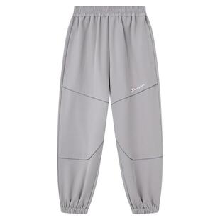 【防泼水】Champion冠军男女童秋户外反光束脚梭织宽松运动长裤