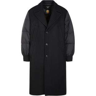 【Neil Barrett联名】速写男装秋冬新款拼接毛呢大衣休闲长款外套