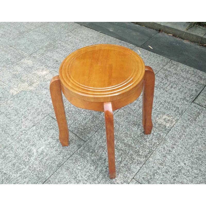 实木圆凳板凳家用小圆凳叠加凳艺术凳加固梳妆凳饭店餐桌凳